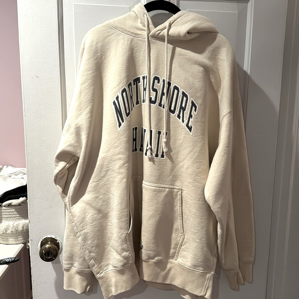 Brandy Melville North-shore Hawaii Hoodie Off White